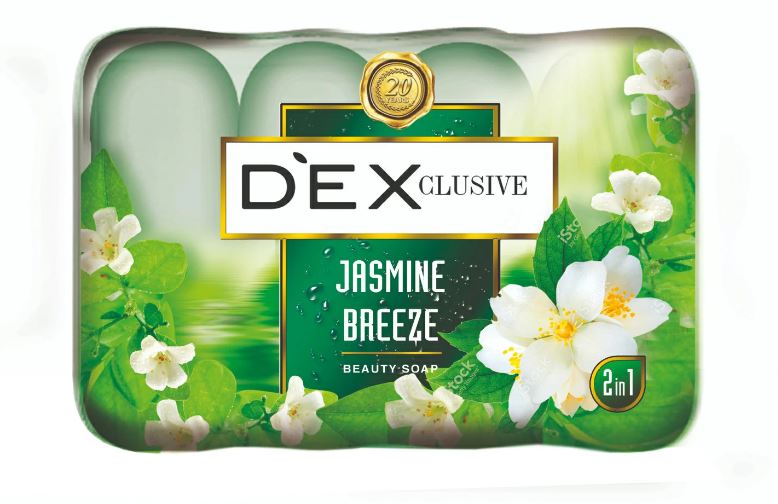 DexClusive Двухцветное мыло Beauty Soap Жасмин, 4*85 г