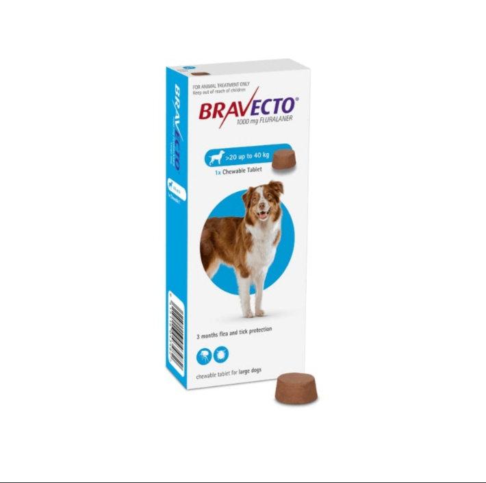 орг 13% BRAVECTO для собак 20-40 кг.1000 мг