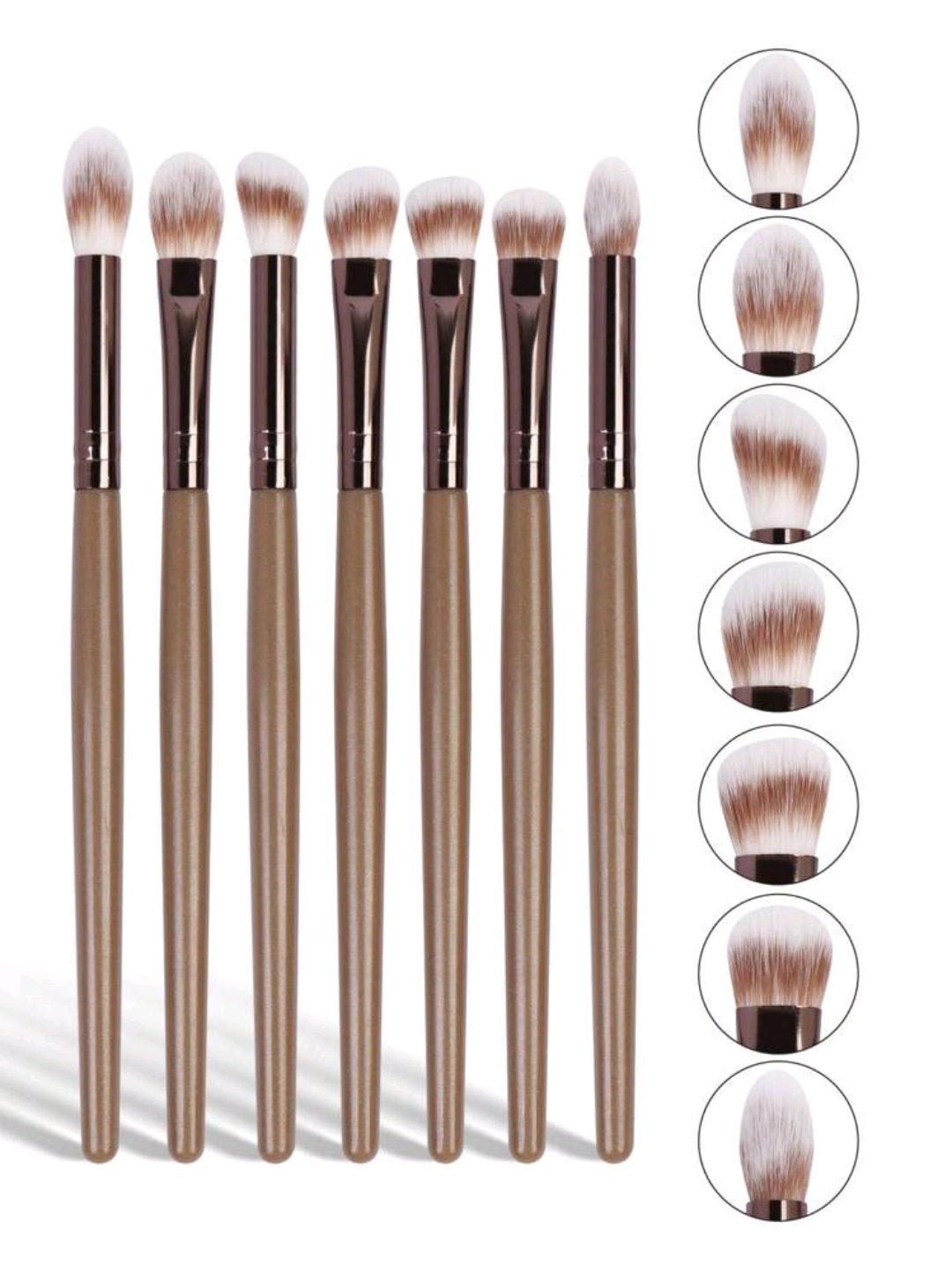 7pcs Professional Eye Makeup Brushes Set,Eye Shadow Brush,Blending Brush,Makeup Tools With Soft Fiber For Easy Carrying,Brush For Travel