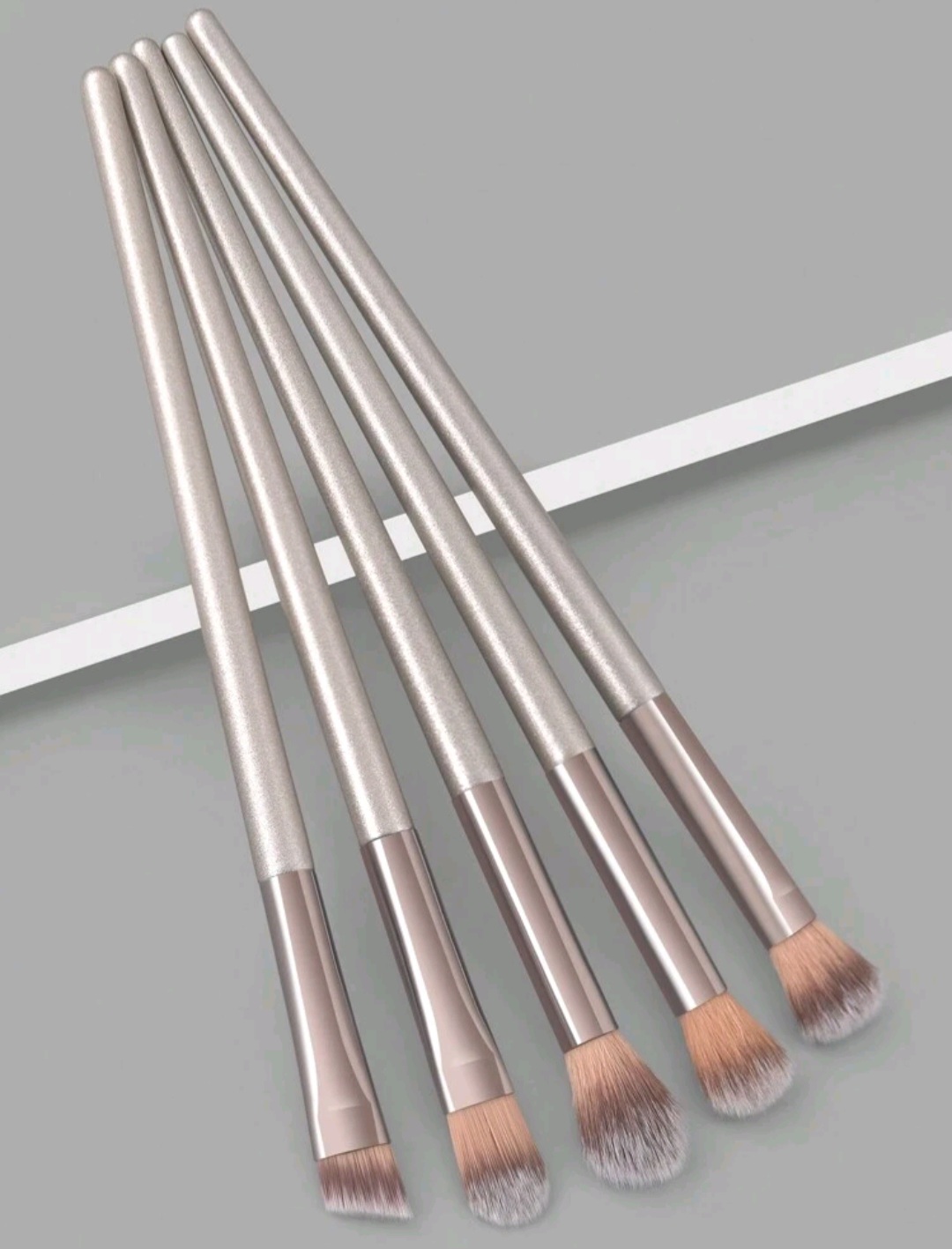 5pcs/set Champagne Color New Arrival Makeup Brush Set, Eye Brush Kit, For Gift, Household, Professional Use Black Friday