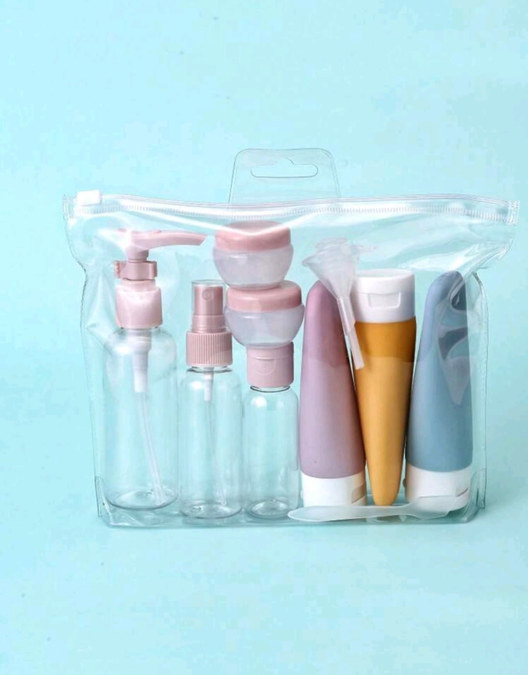 Travel Refillable Bottle Set Spray Lotion Shampoo Shower Gel Tube Bottling Cosmetic Empty Liquid Container Portable Tool Refill