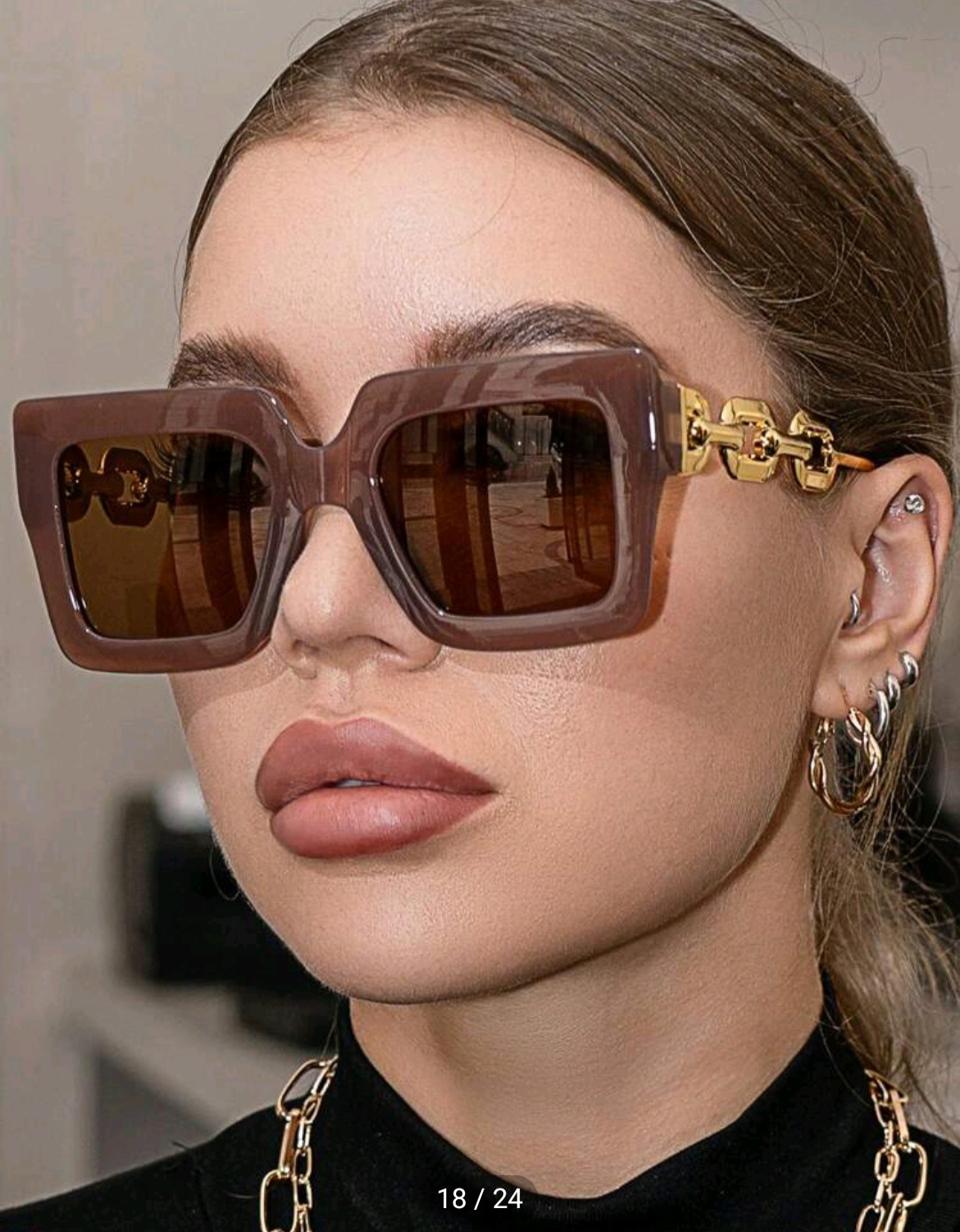 Очки Y2K Oversized Sunglasses Men And Women Vintage Fashion Classic Decoration Outdoor Travel Beach Vacation UV Protection Glasses