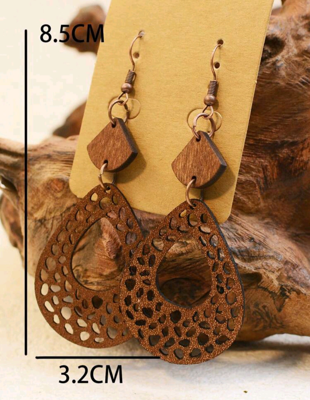 1pair Soft Leather Lightweight Laser Hollow Out Suede Tassel Vintage Bohemia Style Earrings For Women