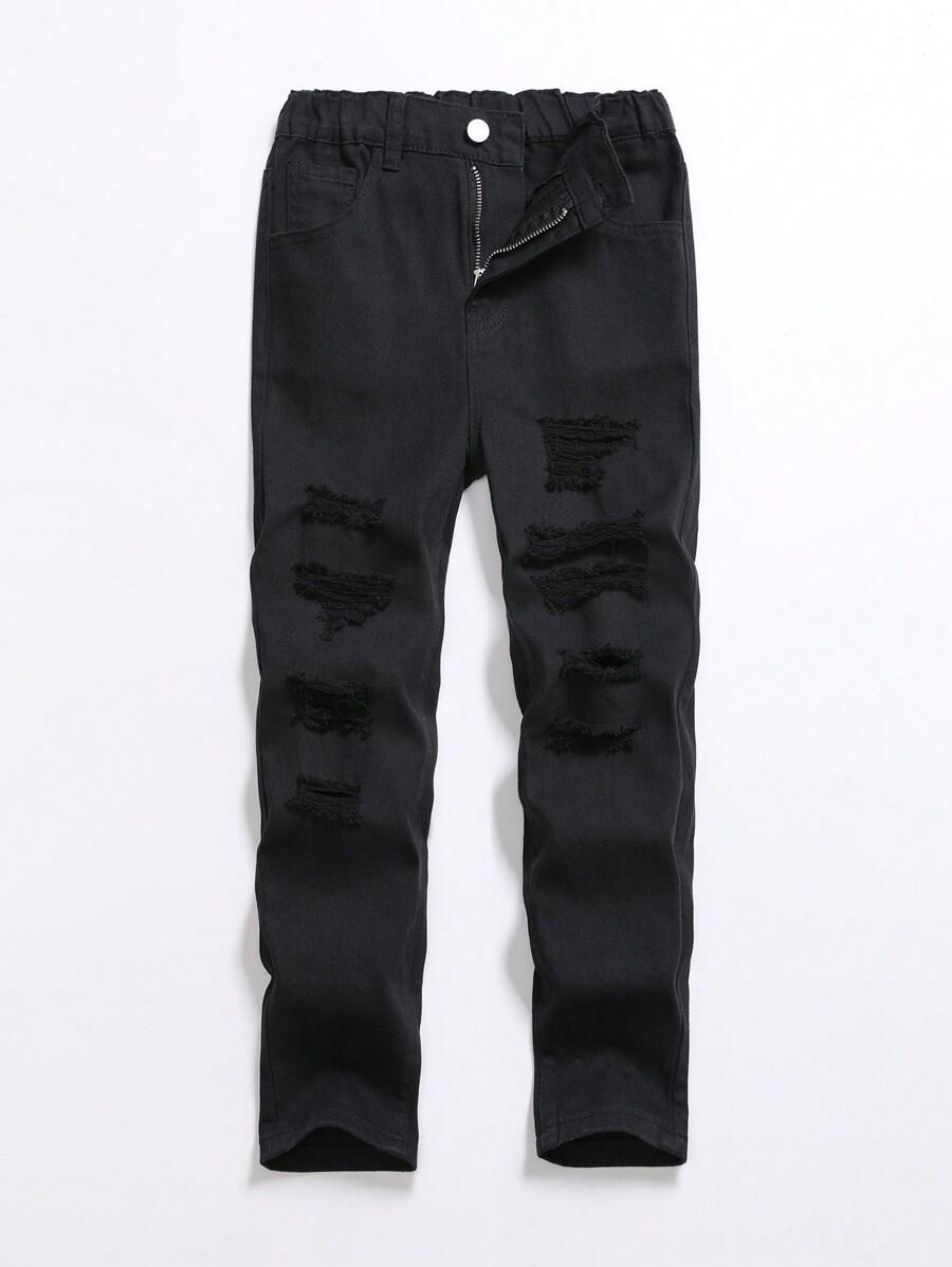 Рваные потертые джинсы для мальчиков-подростков АРТИКУЛ: sk2307142376228141