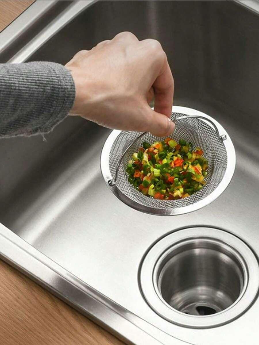 1pc Stainless Steel Bathtub Hair Catcher Stopper Shower Drain Hole Filter With Handle Metal Sink Strainer Floor Drain For Kitchen SKU: sh2403105445920121