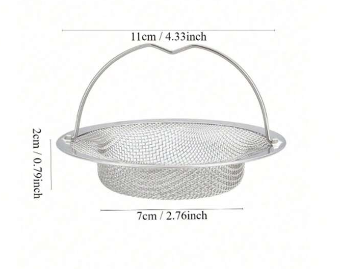 1pc Stainless Steel Bathtub Hair Catcher Stopper Shower Drain Hole Filter With Handle Metal Sink Strainer Floor Drain For Kitchen SKU: sh2403105445920121