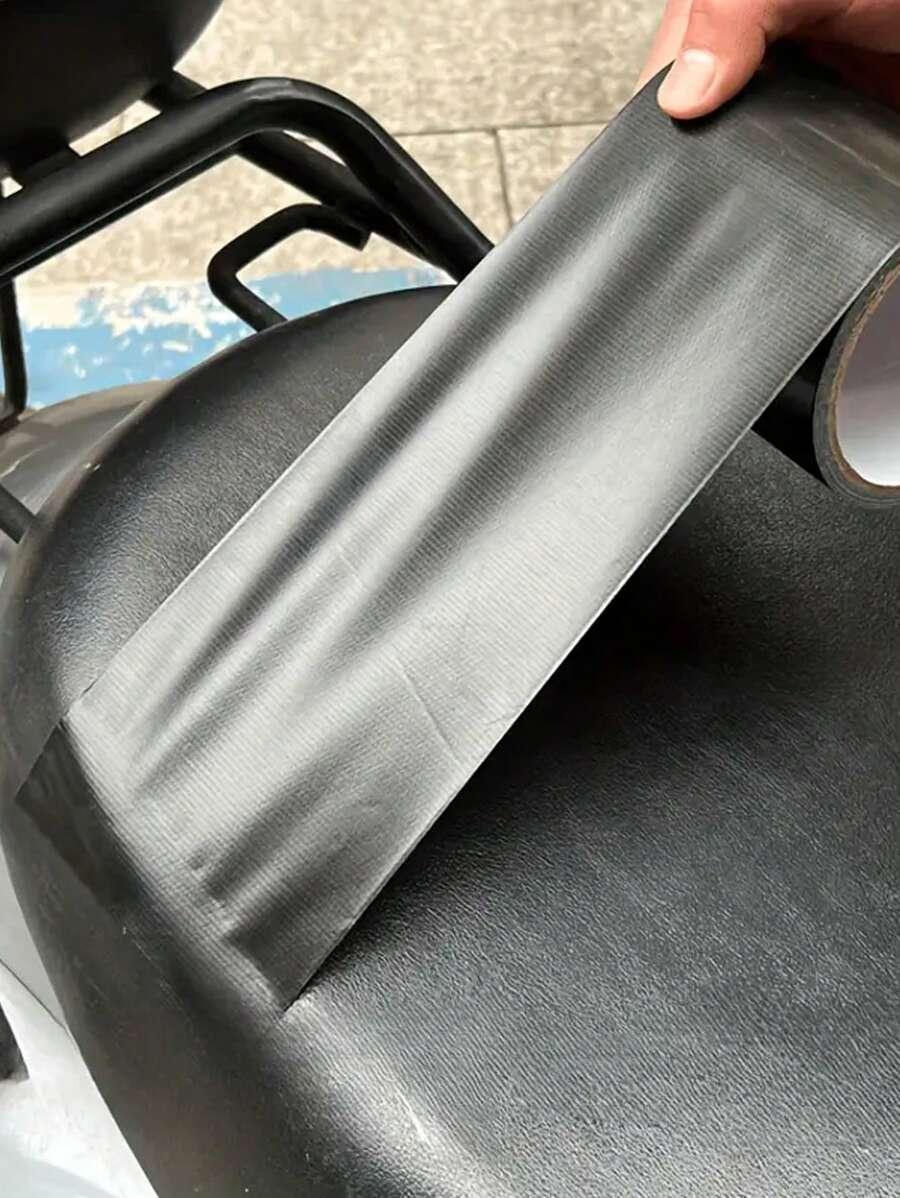 1Roll/5m High Viscosity Black Cloth-Based Adhesive Tape Is Used For Cushion Repair, Leather Seat Sofa Leak Repair, Leather Wear-Resistant Repair Tape,Sofa Repair Subsidy Motorcycle Car Seat Self-Adhesive Leather Patch Strong Adhesive Tape For Hotel/Restau