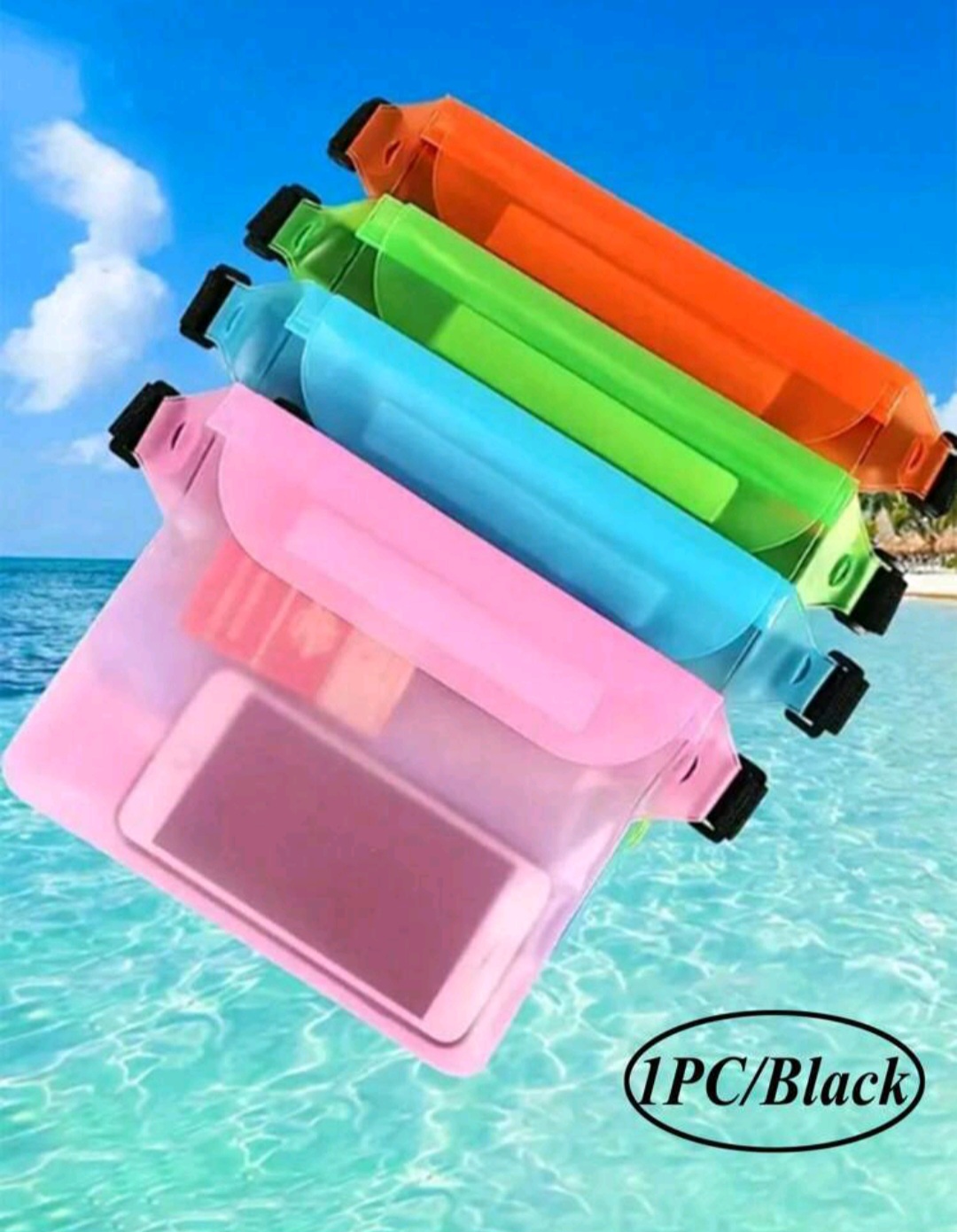 1pc S водонепроницаемая сумка ummer Outdoor Sports Beach Waterproof Mobile Phone Bag Three Layers Sealed PVC Waterproof Waist Bag Beach Bag Waterproof Pouch Cruise Essentials Sport Bag Sports Bag,Universal Touch Screen Swim Dive Protective Cover Sports Ba