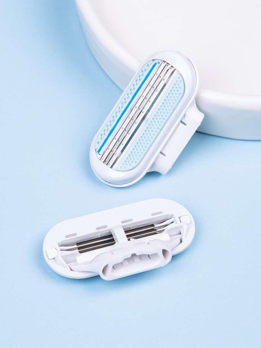 1 штука Pcs Blades/ Women Bikini Manual Safety Razor Blade Hair Removal Shaving 3-Layer Stainless Steel Blade Replaceable Shaver Head Black Friday SKU: sb2302092607466900