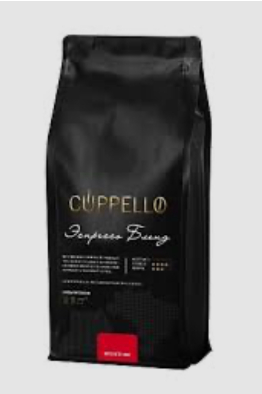 АКЦИЯ ОКТЯБРЯ! Кофе Cuppello Эспрессо Бленд в зёрнах свежеобжаренный, уп. 1 кг