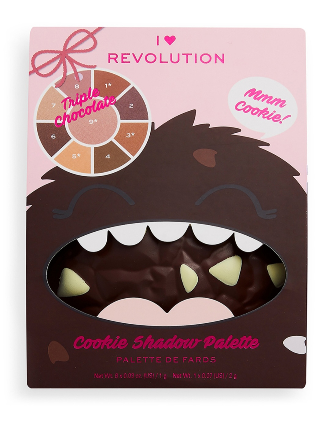 I Heart Revolution Палетка теней для век COOKIE, Triple Chocolate, 10 г