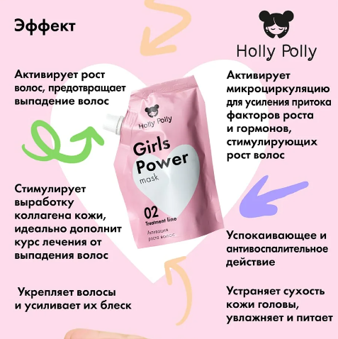 Маска-активатор роста волос Girls Power, 100 мл