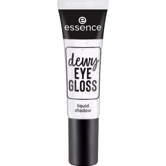 essence Жидкие тени для век с мерцанием dewy Eye Gloss liquid shadow, 01 Кристально чистый 8 мл