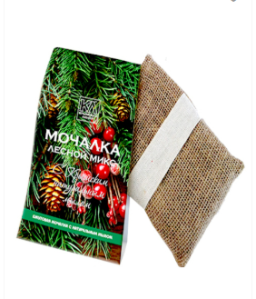 Мочалка с натуральным мылом Лесной Микс 120г. Крымская линия