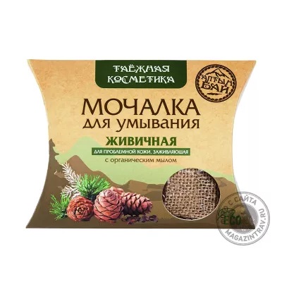 Мочалка для умывания «Живичная» (для проблемной кожи, заживляющая)