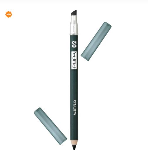 Карандаш для век с аппликатором Multiplay Eye Pencil, 02 Электрик зеленый Pupa Италия