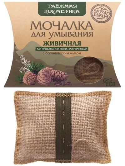 Мочалка для умывания «Живичная» (для проблемной кожи, заживляющая)