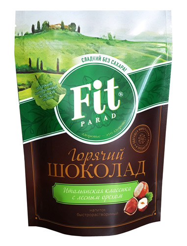Горячий шоколад низкокалорийный FIT PARAD Итальянская классика Лесной орех 200 гр.