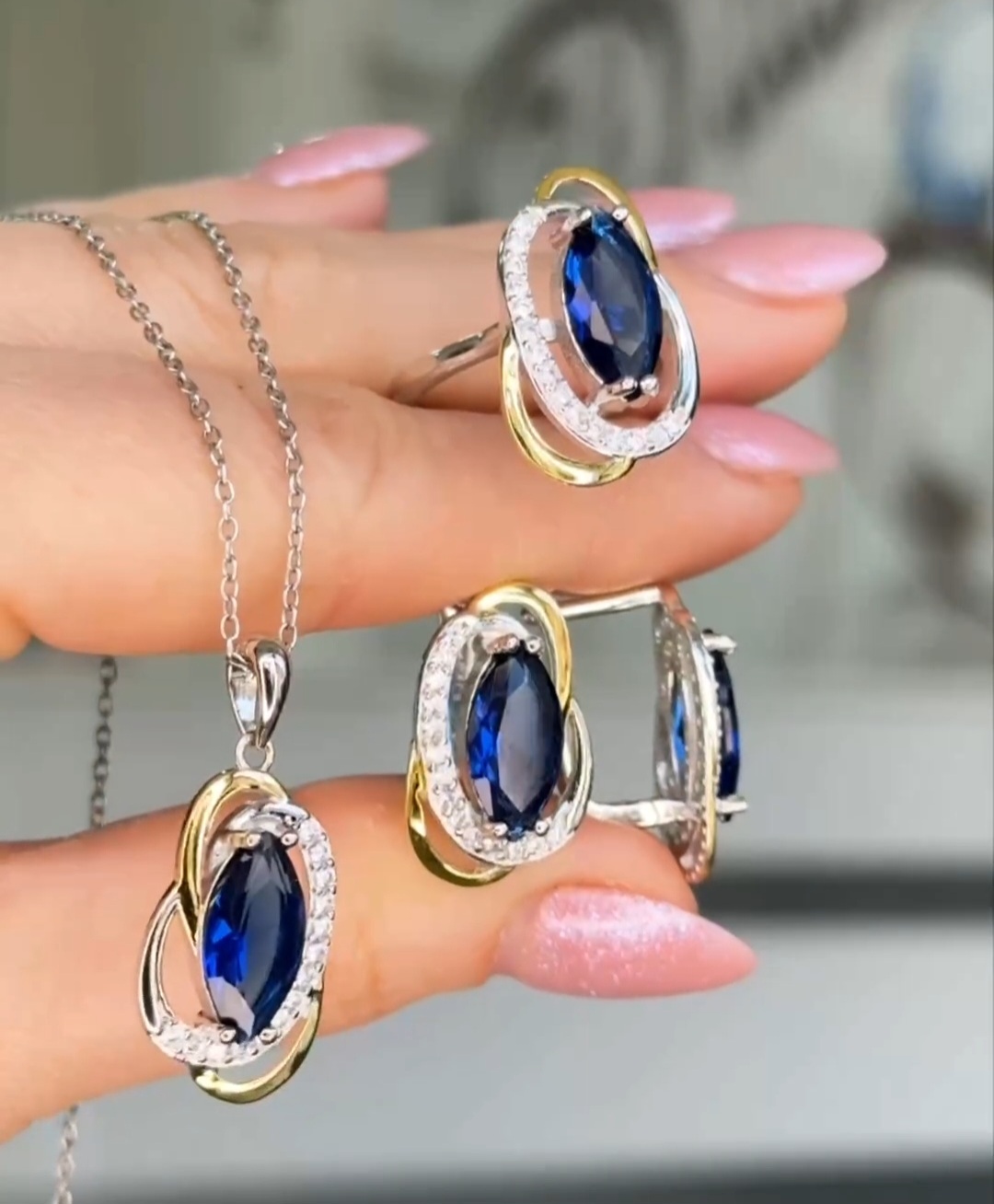 Комплект из Серебра 925 пробы (без цепи) Диана05