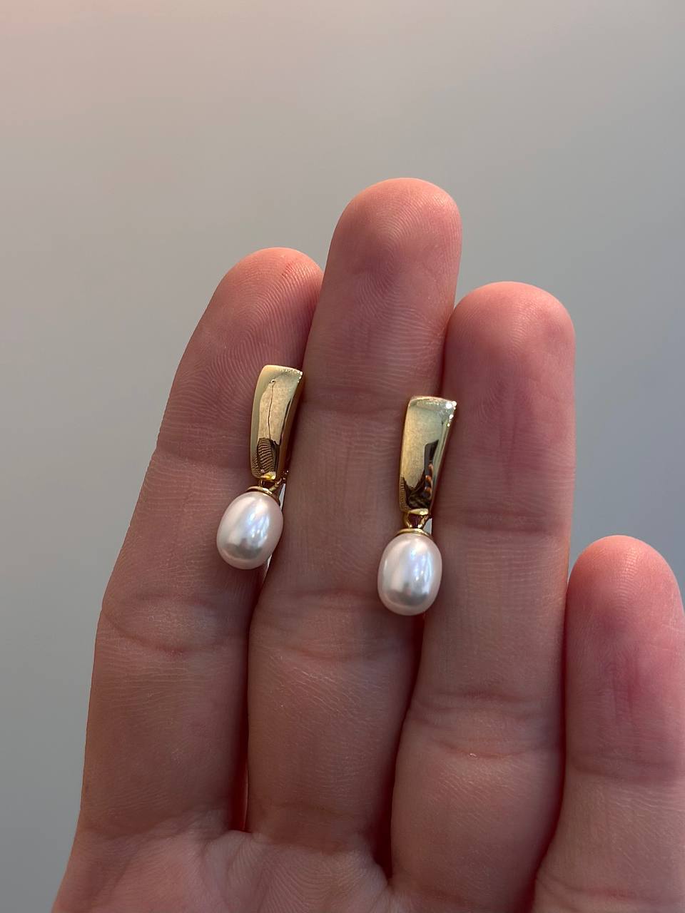 Серьги серебро 925 пробы Жемчуг gl