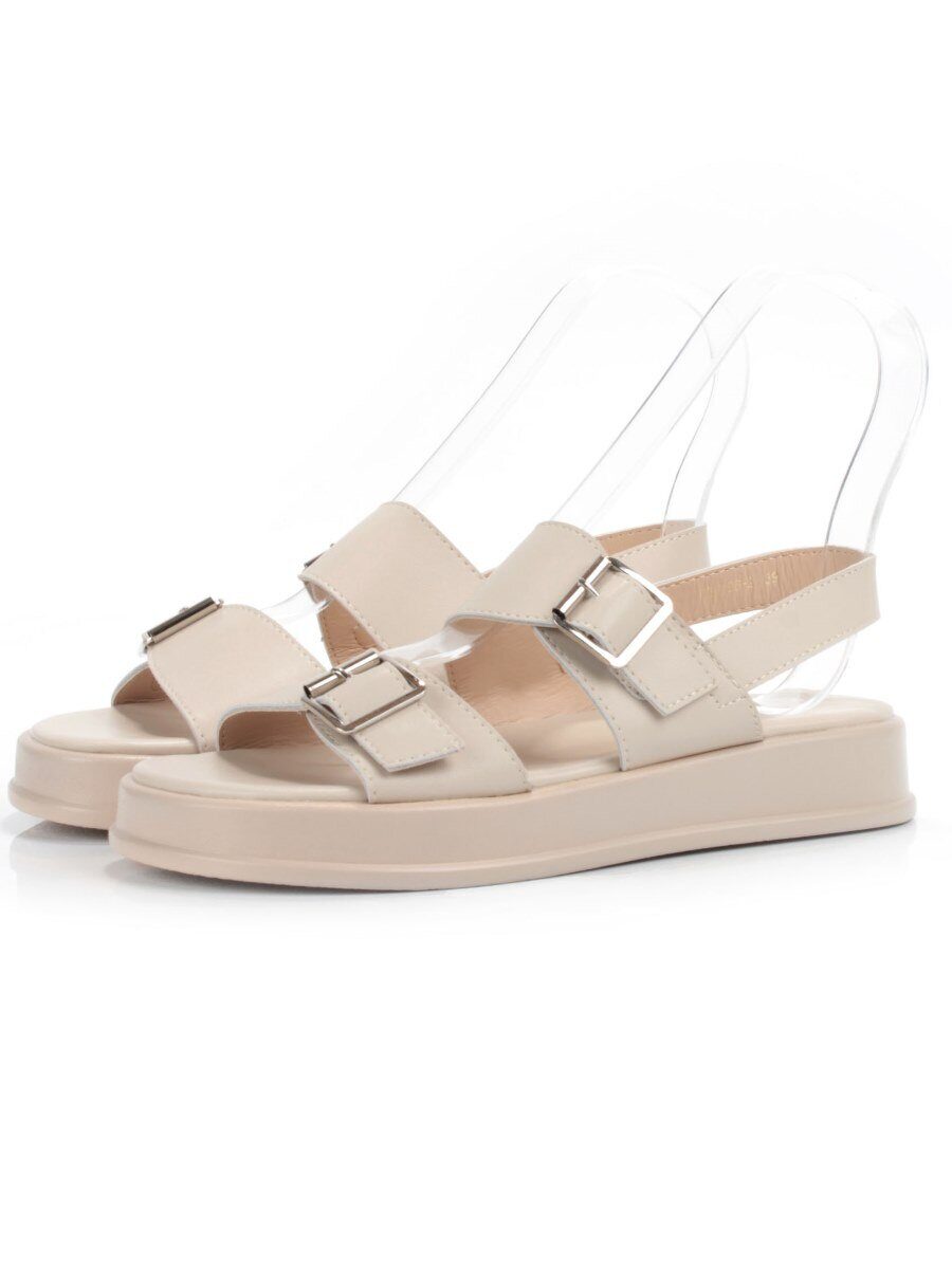 08-PEAQ196-2 LT. BEIGE Босоножки женские (натуральная кожа)