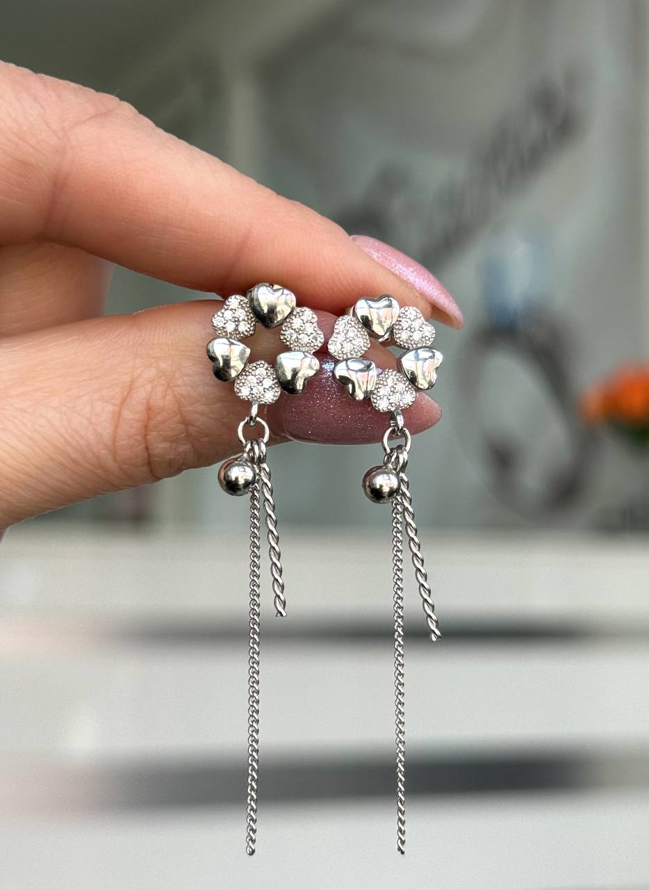 Серьги Серебро 925 пробы diana05