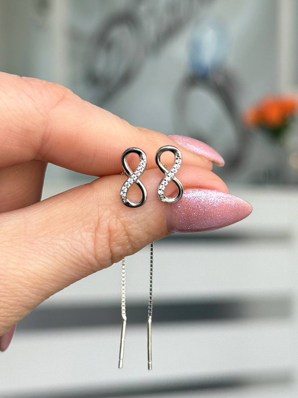 Серьги Серебро 925 пробы diana05