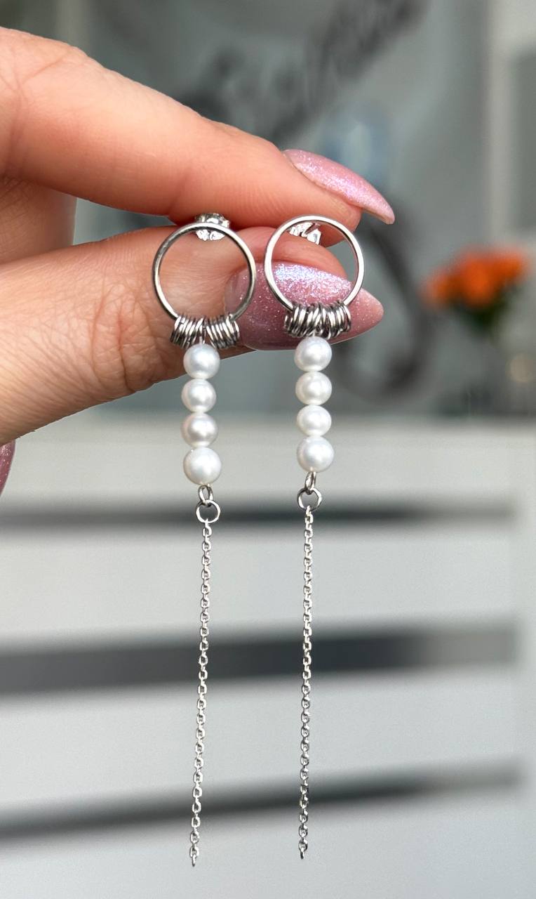 Серьги Серебро 925 пробы diana05