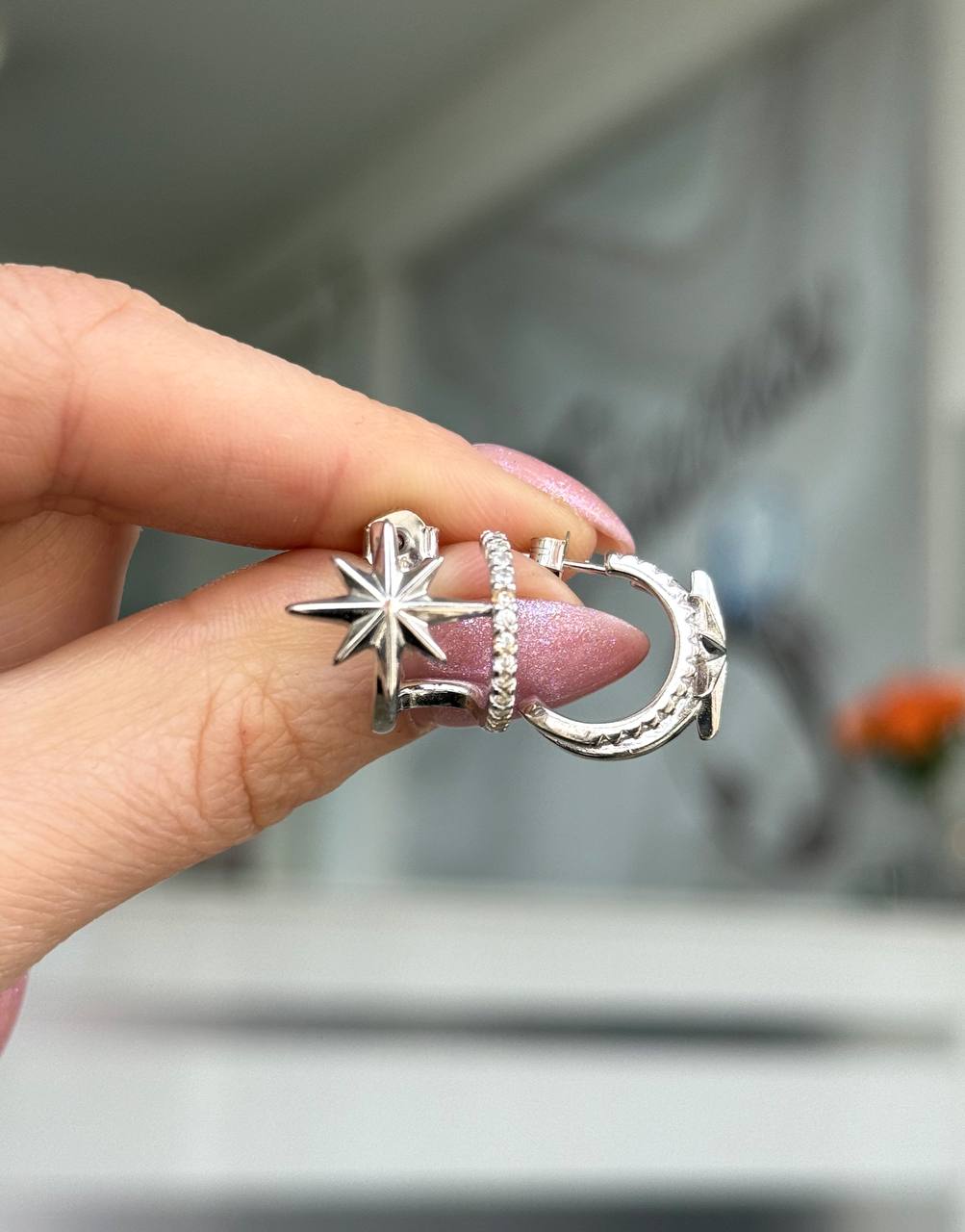 Серьги Серебро 925 пробы diana05