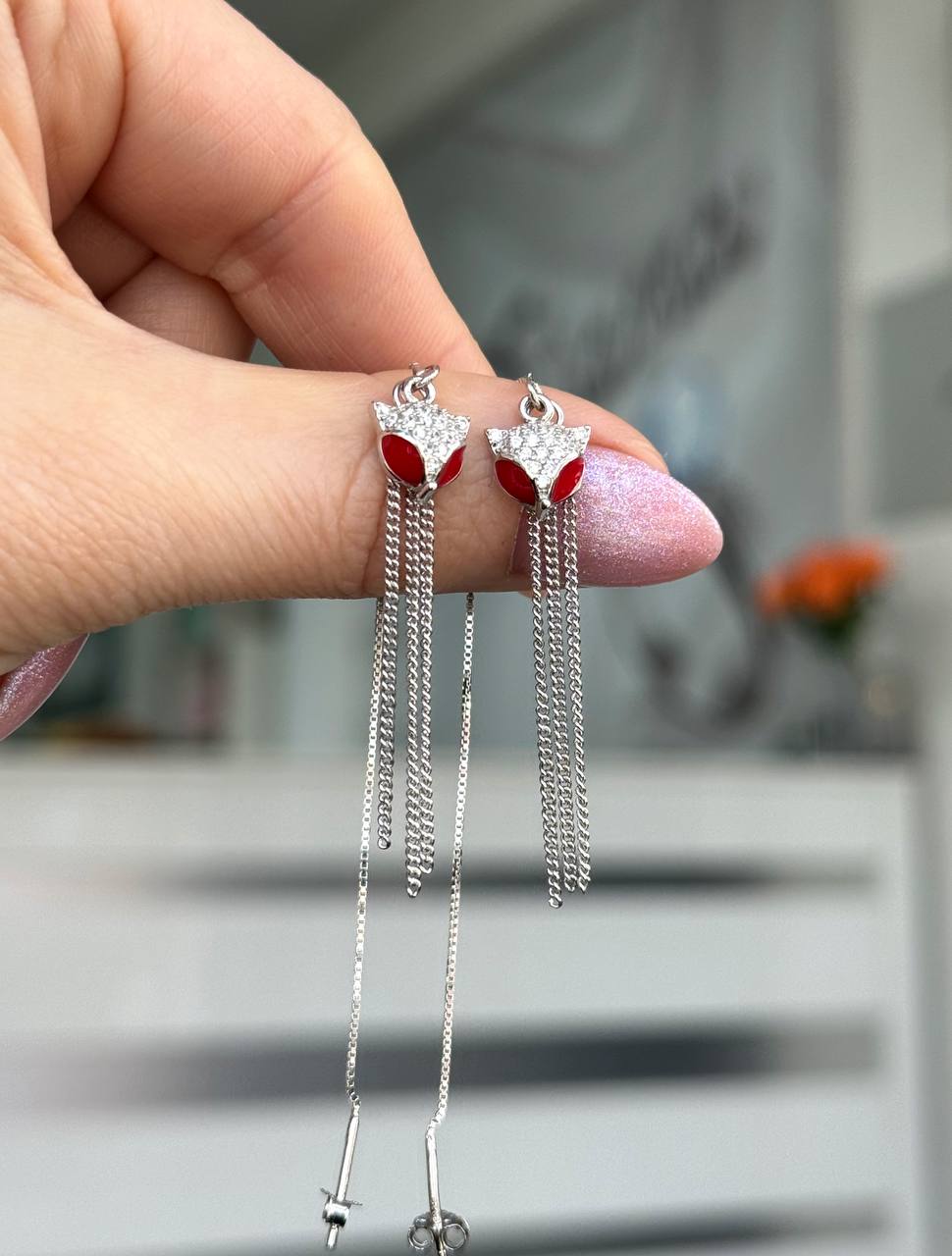 Серьги Серебро 925 пробы diana05