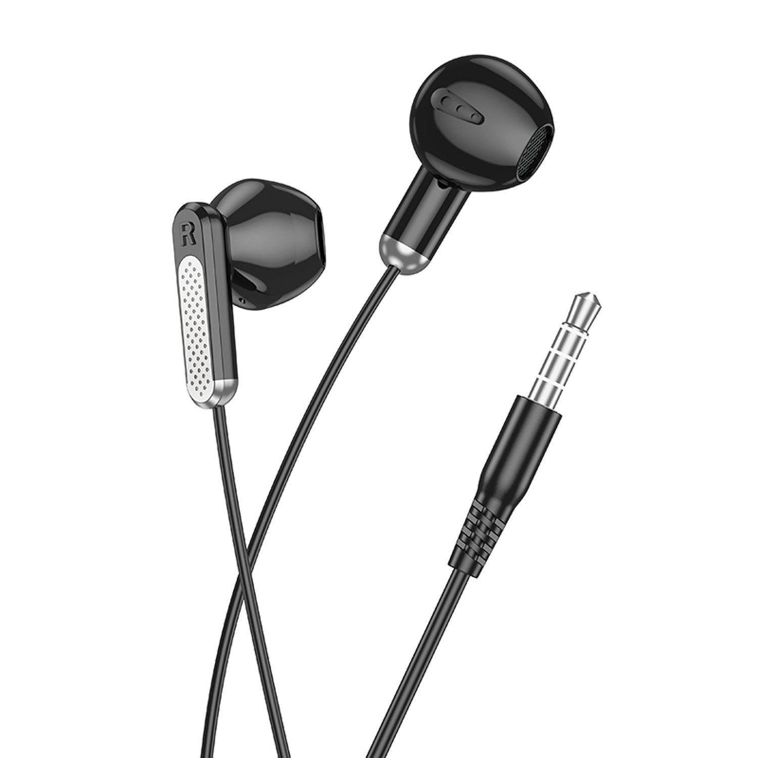 Проводные наушники с микрофоном вкладыши Borofone BM89 Surpass (повр. уп.) Jack 3,5 (black)