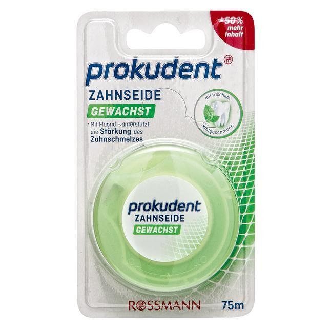 в наличии....Prokudent med Zahnseide gewachst Зубная нить Вощеная с амином фторида 50 м