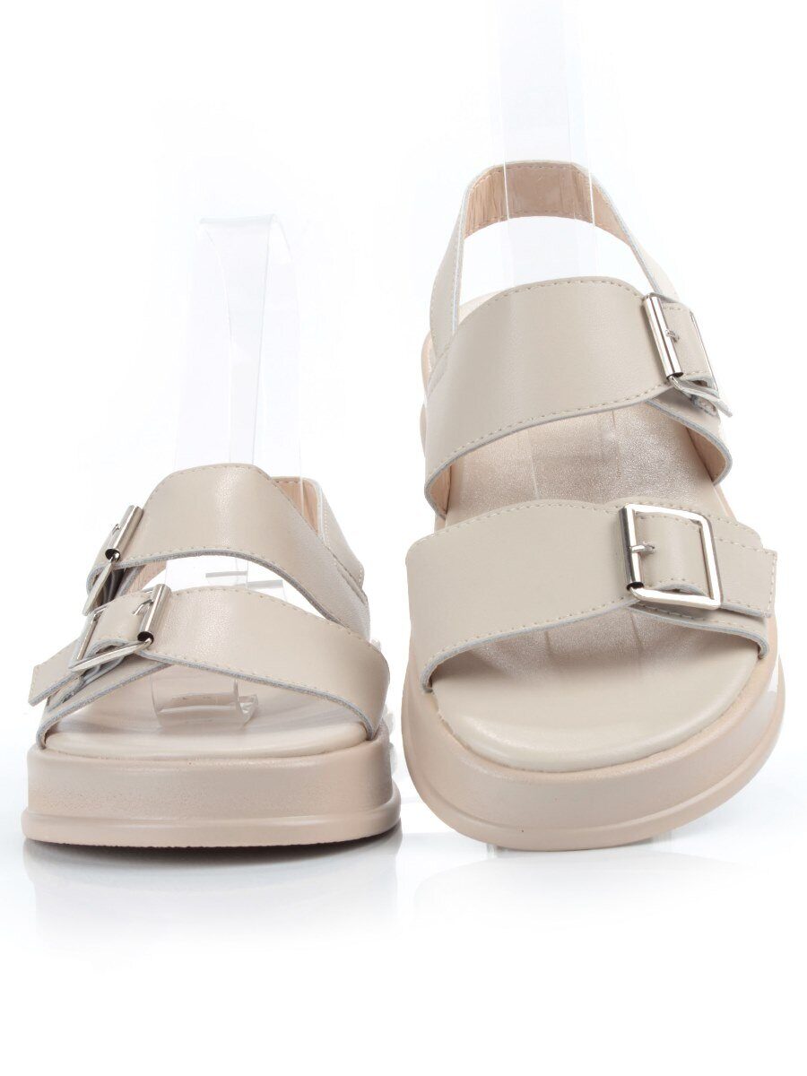 08-PEAQ196-2 LT. BEIGE Босоножки женские (натуральная кожа)