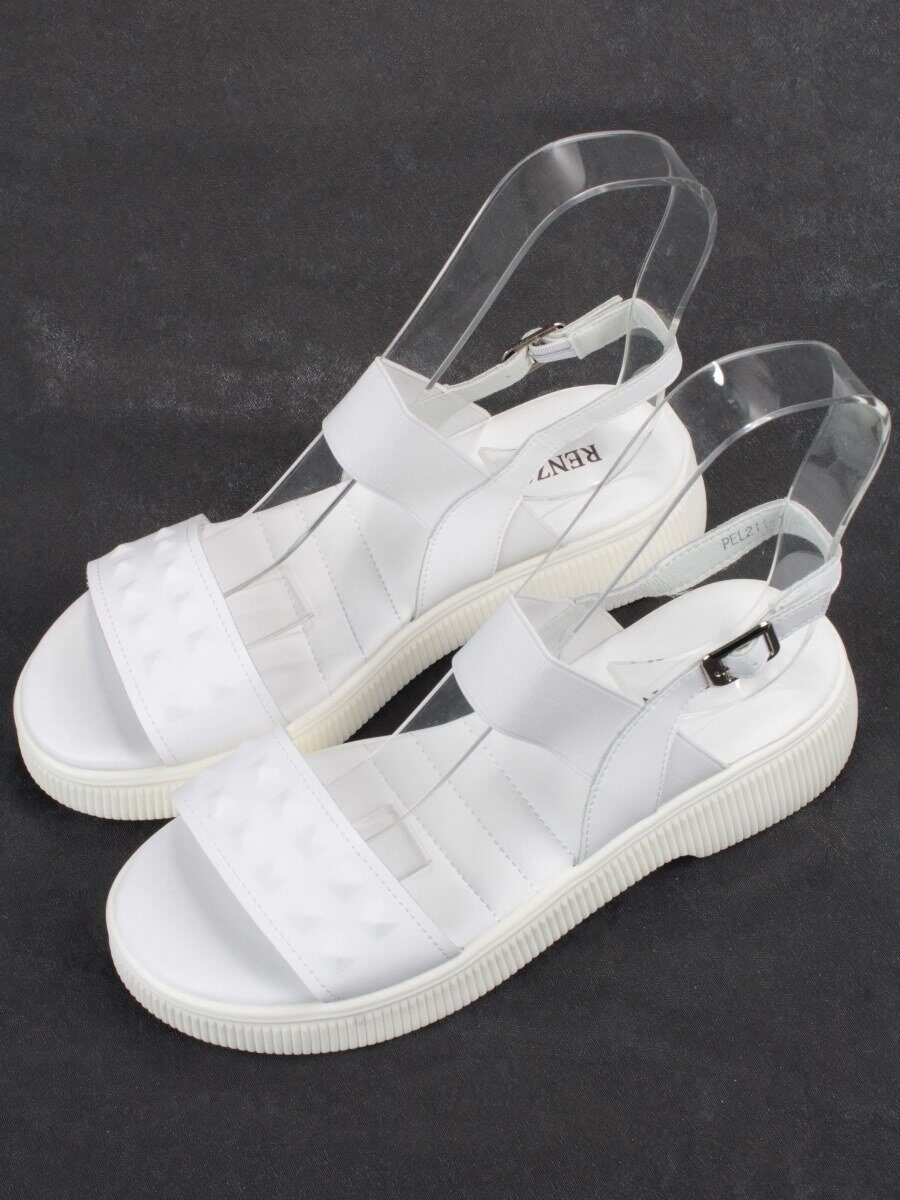 08-PEL211-1 WHITE Босоножки женские (натуральная кожа)
