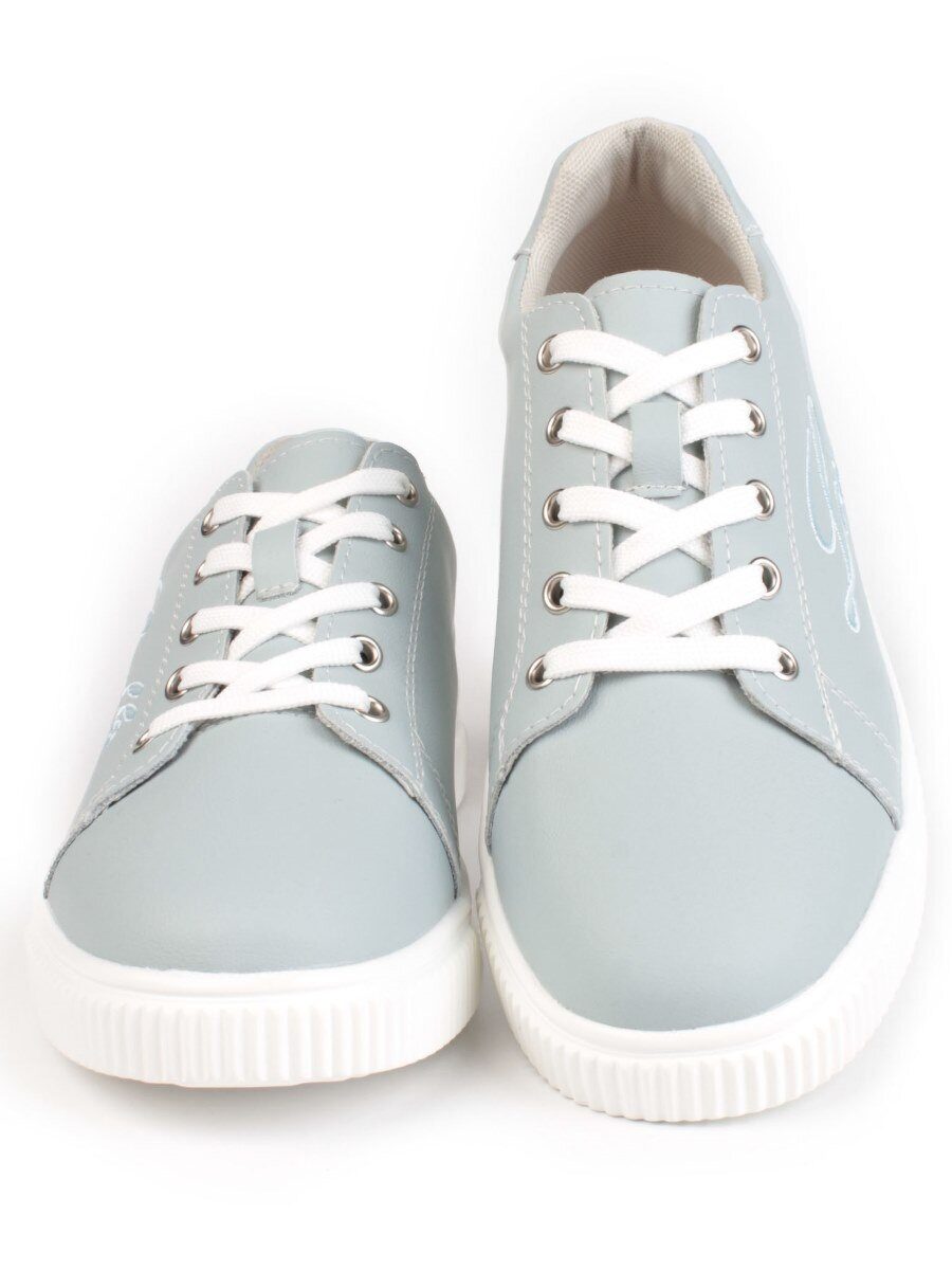 05-PDD165-5 GRAY/BLUE Кроссовки женские (натуральная кожа)
