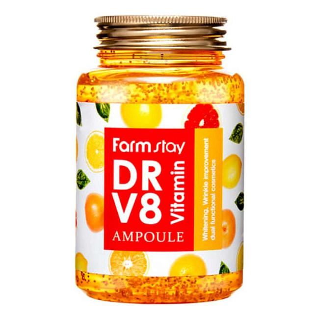 -40% Farm Stay Сыворотка для лица с витаминами / Dr-V8 Vitamin Ampoule, 250 мл
