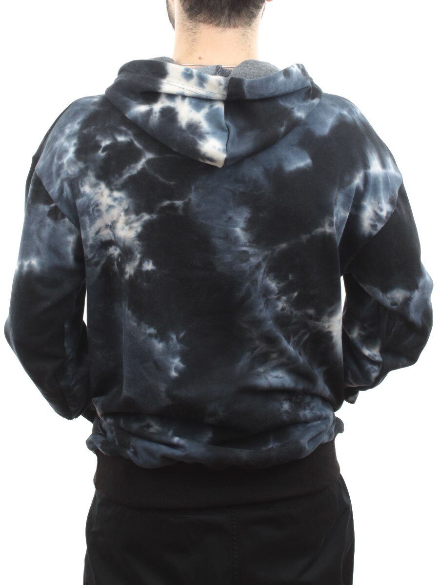 2639 BLACK/BLUE Толстовка мужская (75% хлопок, 20% полиэстер, 5% спандекс)