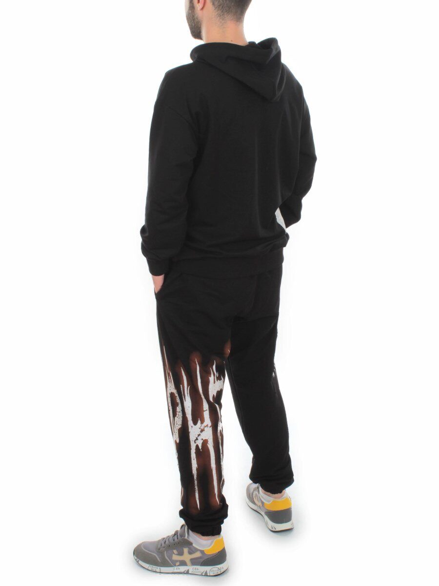 2627/7350 BLACK/BROWN Костюм спортивный мужской (75% хлопок, 20% полиэстер, 5% спандекс)