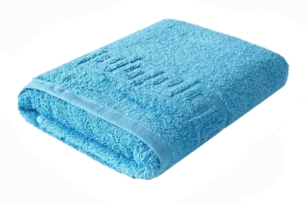 Полотенце махровое 50*90 голубое Sky blue, Греческая кайма (Плотность 430 гр/м2)