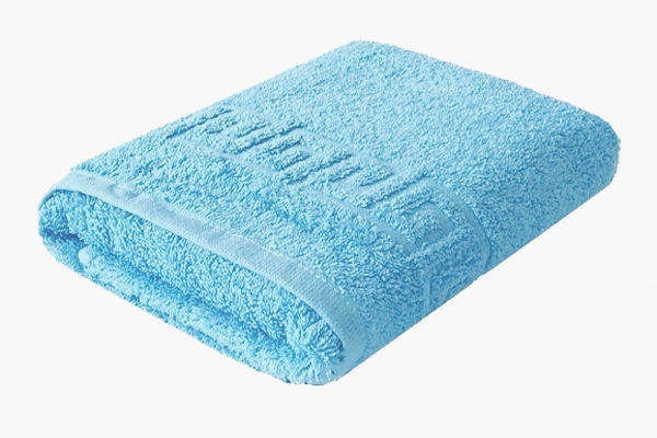 Полотенце махровое 70*140 голубое Sky blue, Греческая кайма (Плотность 430 гр/м2)