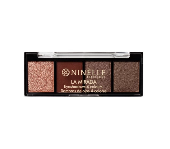 Ninelle Испания Тени для век 4 оттенка La Mirada, 504 холодный коричневый