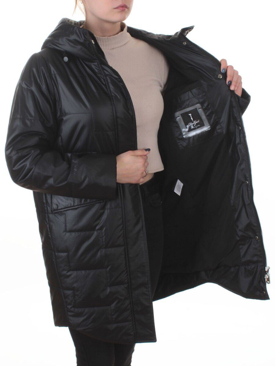 9616 BLACK Куртка демисезонная женская (100 гр. холлофайбер)