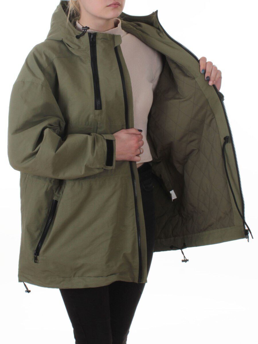 3103 GREEN Куртка демисезонная женская (100% гр. холлофайбер)