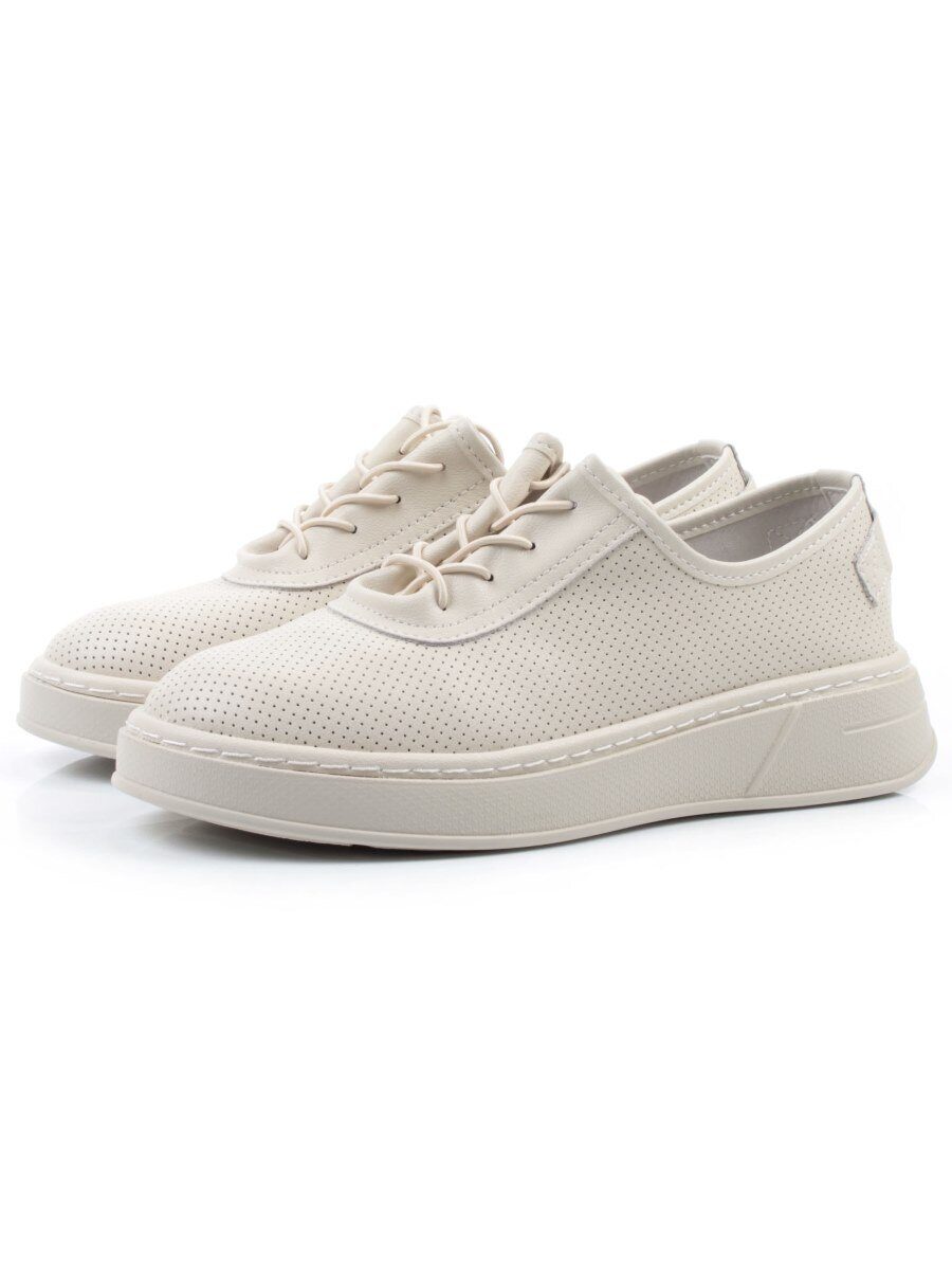 03-YE287-6 BEIGE Полуботинки женские (натуральная кожа)