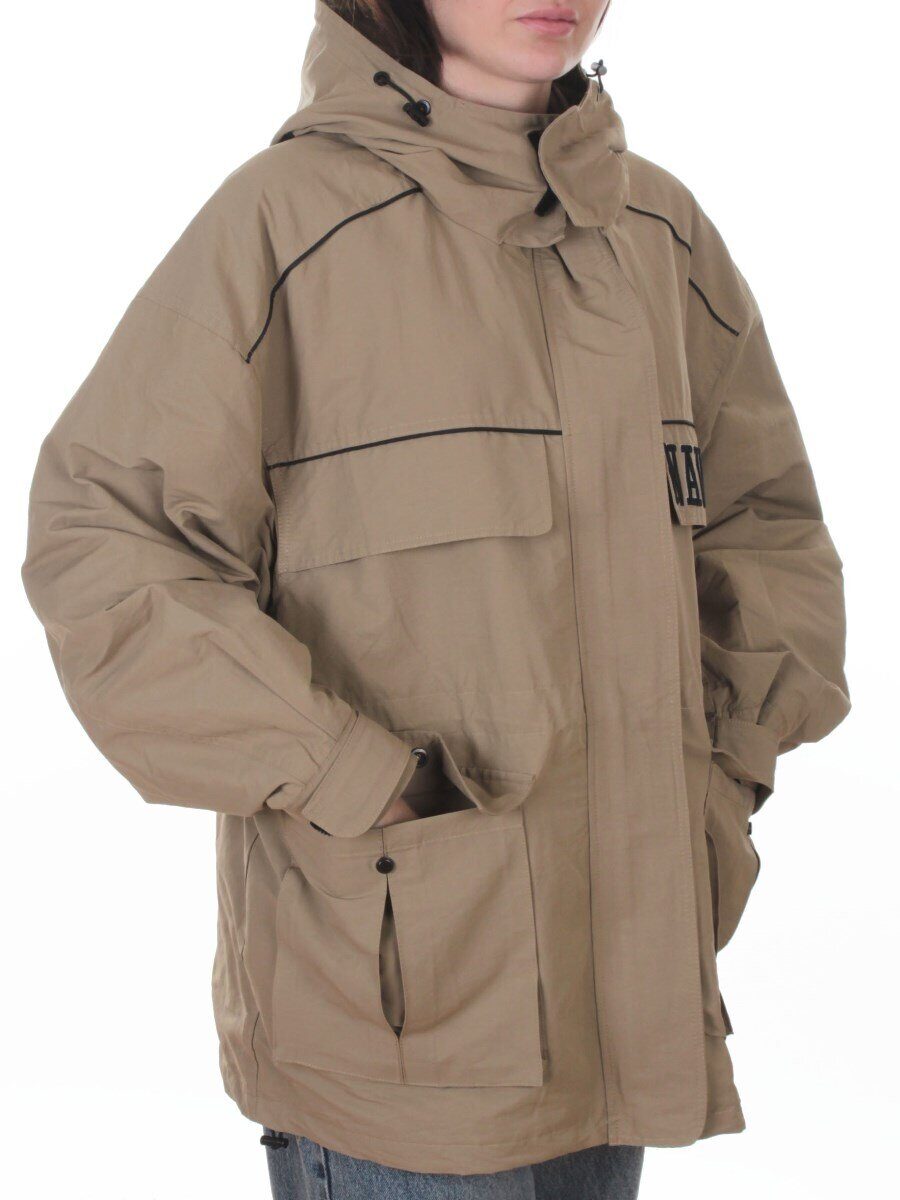 3097 GREY/GREEN Куртка демисезонная женская (100 гр. холлофайбер)