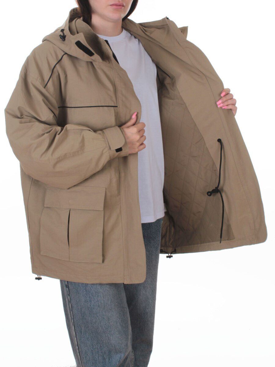 3101 DK. BEIGE Куртка демисезонная женская (100 гр. холлофайбер)