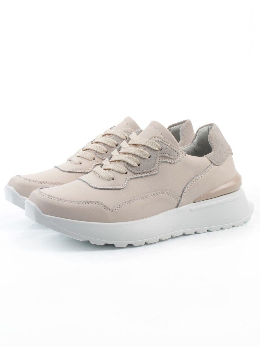 03-YJ428-1 BEIGE Кроссовки женские (натуральная кожа)