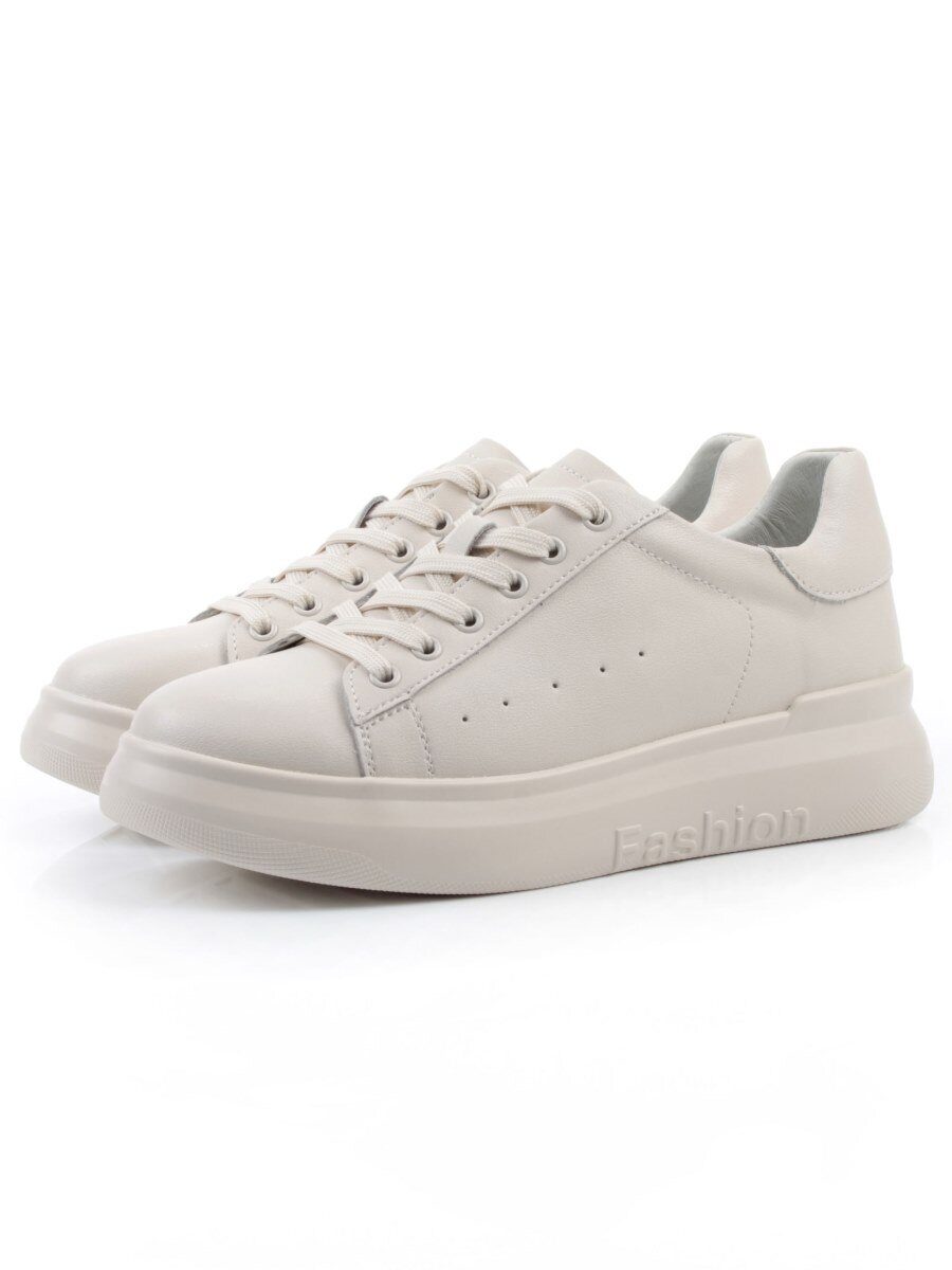 03-YC151-3 LT. BEIGE Кеды женские (натуральная кожа)