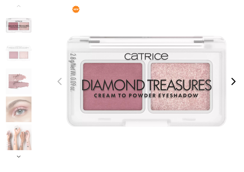 Палетка теней для век Diamond Treasures Cream to Powder Eyeshadow, 020 Fairy Dust CATRICE Германия