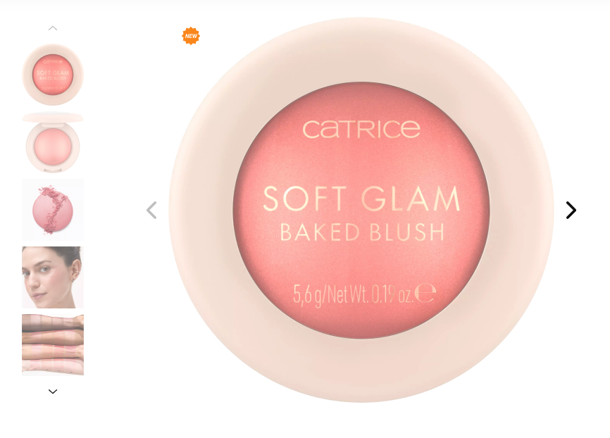 Румяна запеченные Soft Glam Baked Blush, 010 On Cloud Pink CATRICE Германия